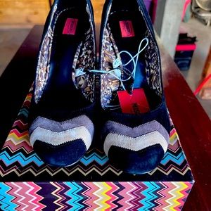 New Missoni x Target suede pumps. Sz 10